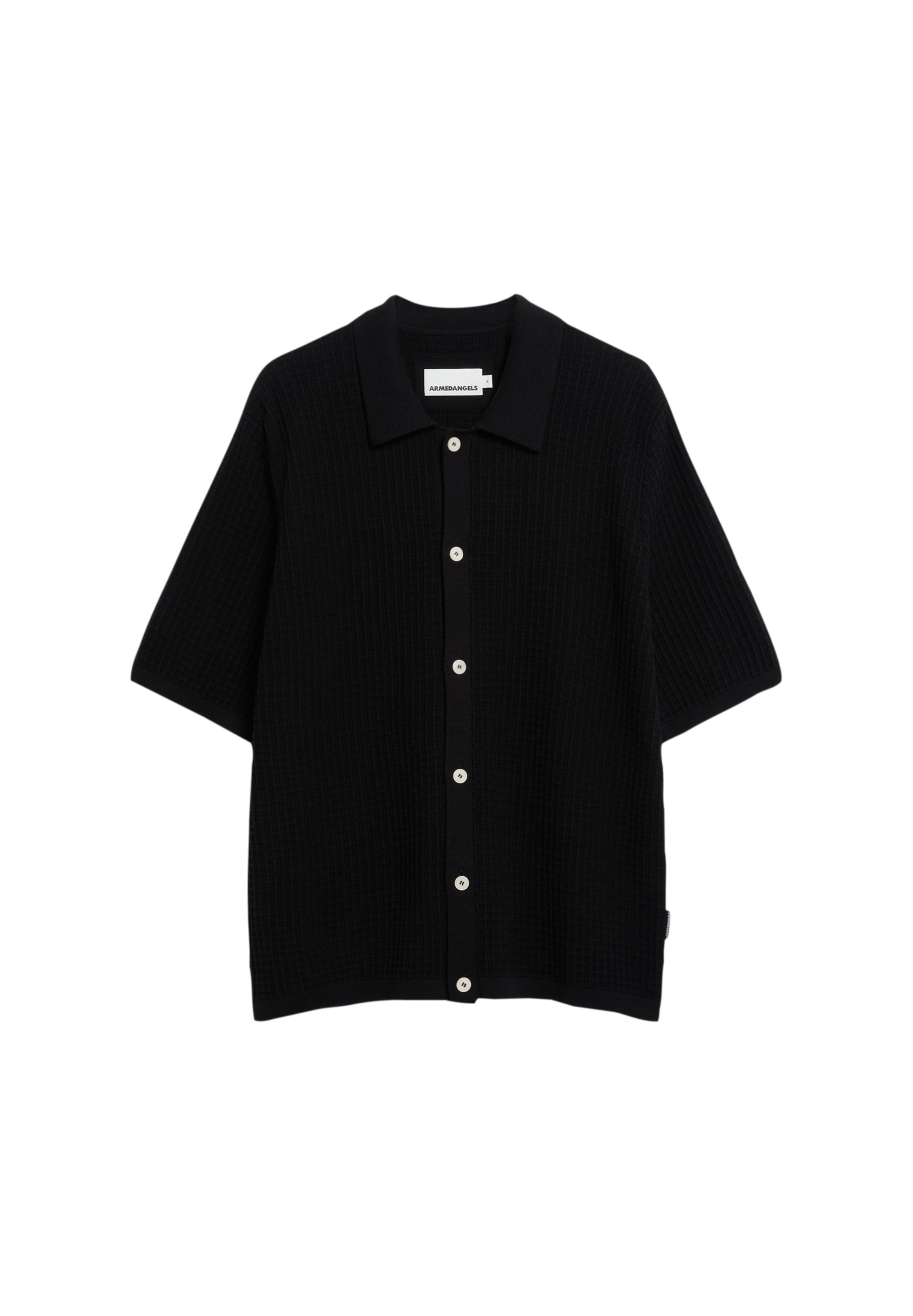 ARMEDANGELS Regular fit Gebreid vest in Zwart: voorkant