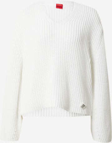 HUGO Sweater 'Sulla' in White: front