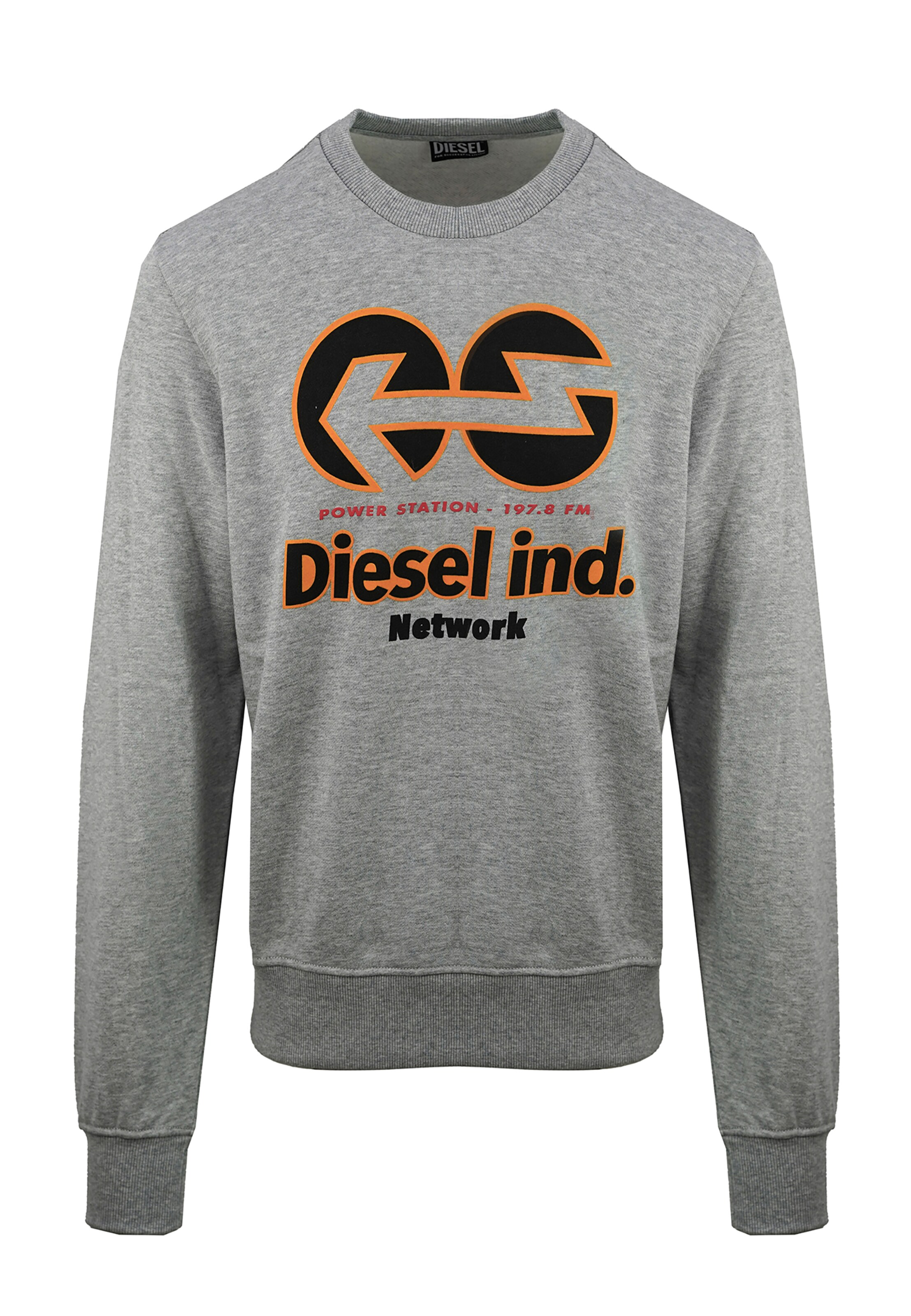 DIESEL Sweatshirt in Grau: Vorderseite