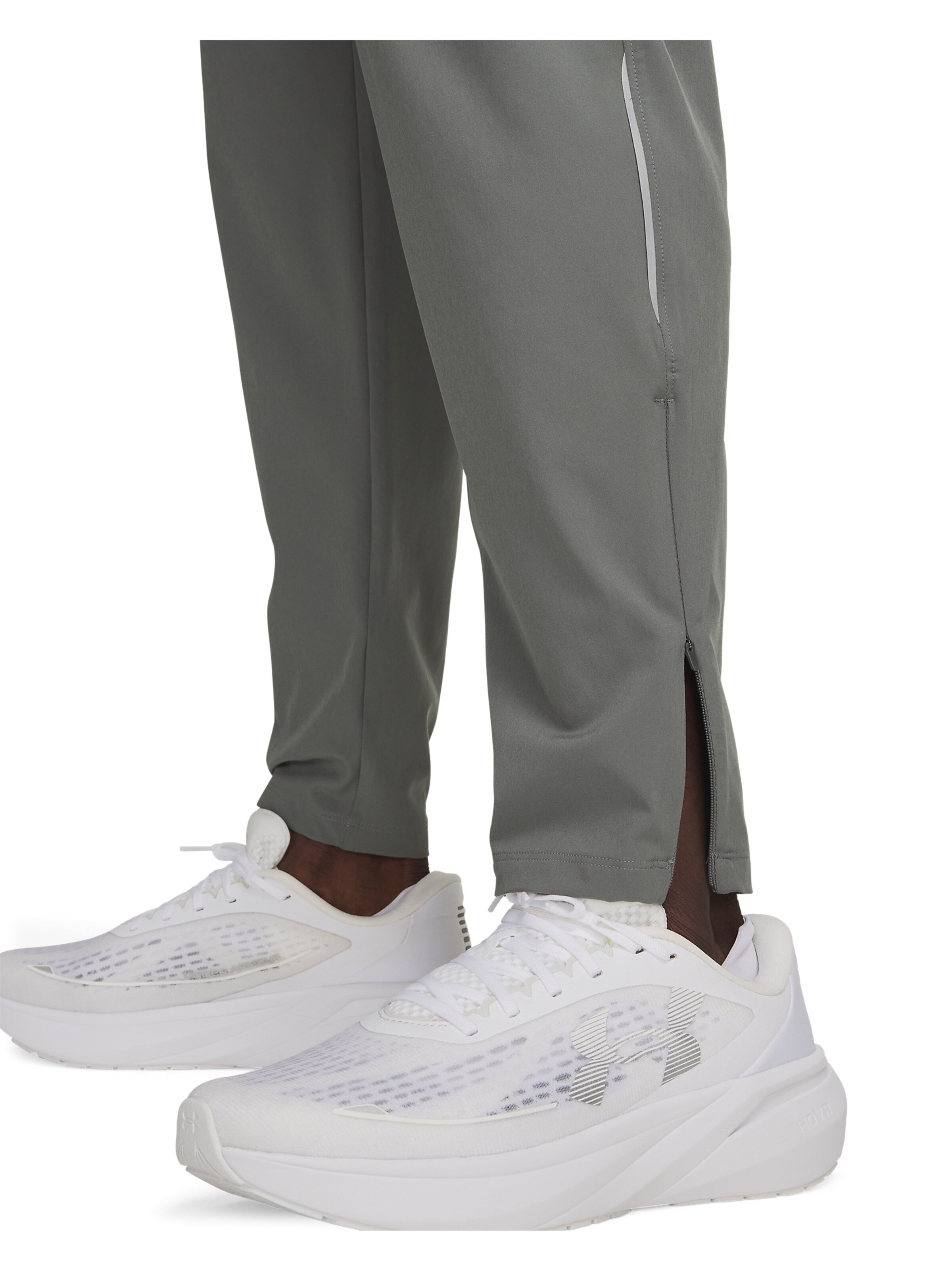 UNDER ARMOUR Tapered Sportbroek 'Velociti' in Grijs