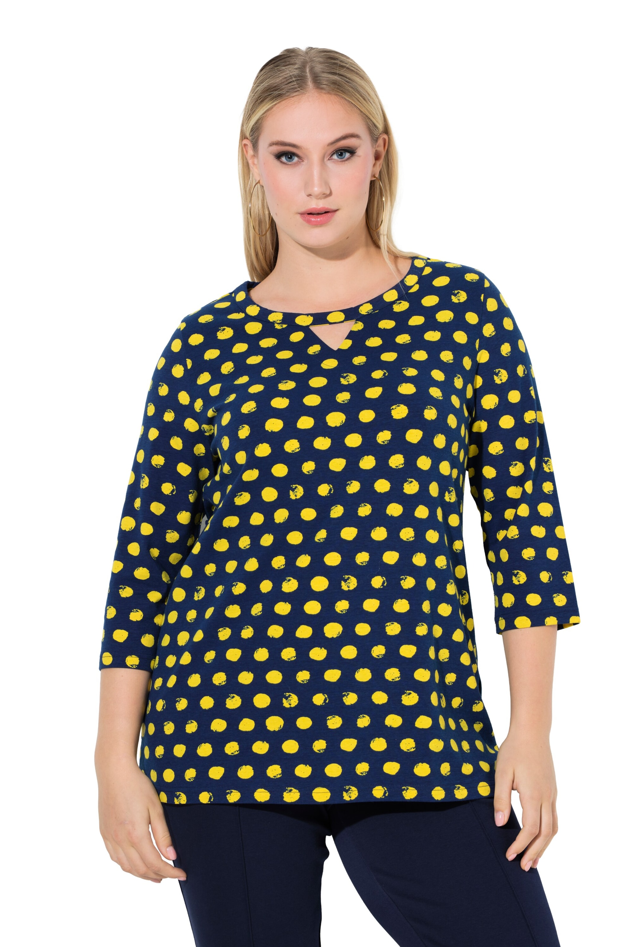 Ulla Popken Shirt in Blauw: voorkant