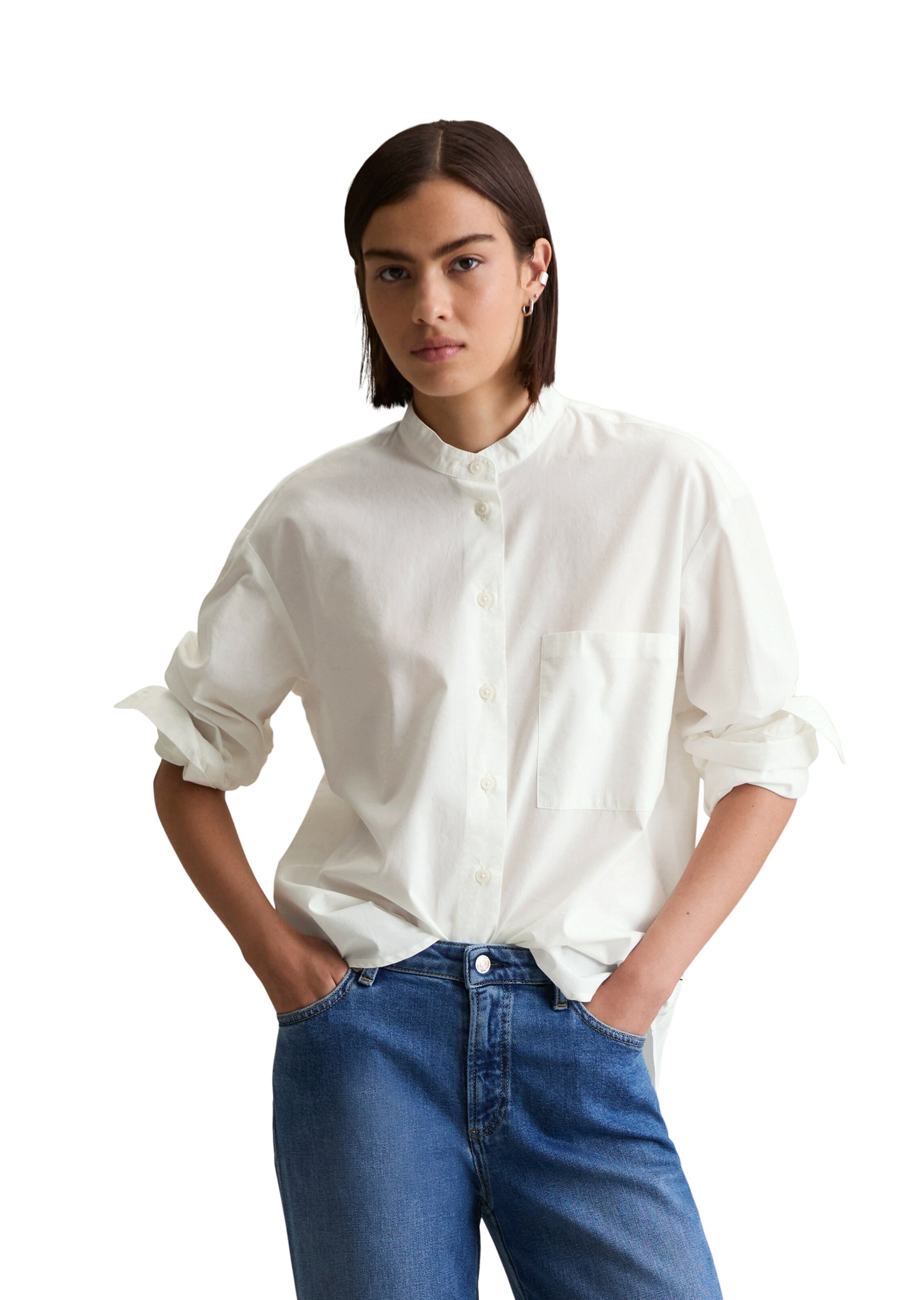 Marc O'Polo DENIM Blouse in White: front
