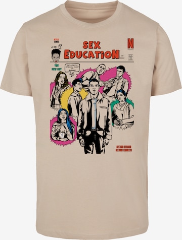 T-Shirt 'Sex Education Netflix TV Series' F4NT4STIC en beige : devant