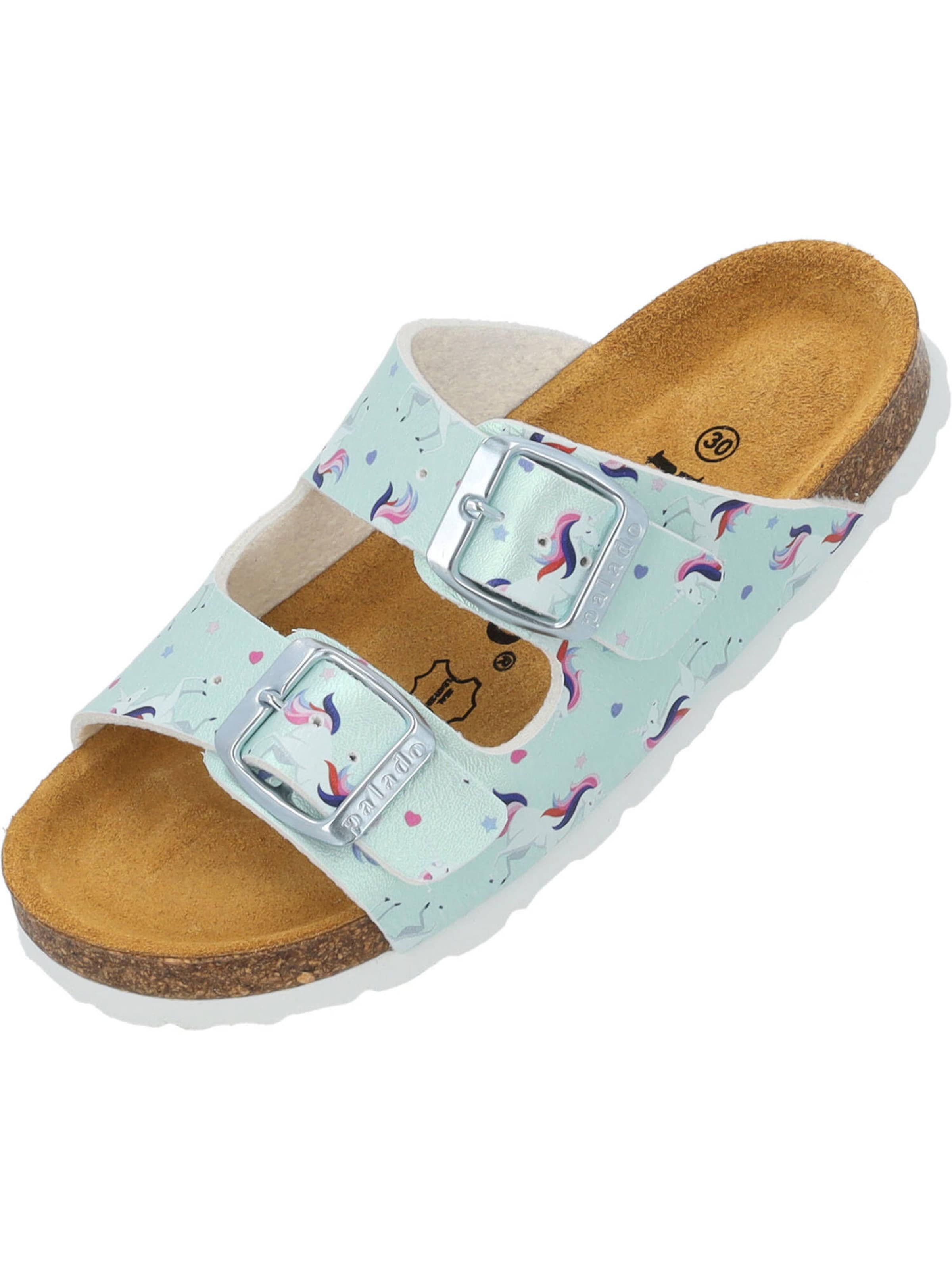 Palado Pantolette 'Korfu G' in Blau: Vorderseite