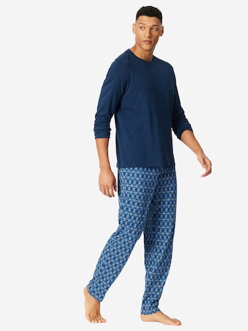 SCHIESSER - Pijama largo 'Casual Essentials' en azul