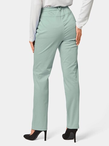 Goldner Slimfit Broek 'Louisa' in Groen