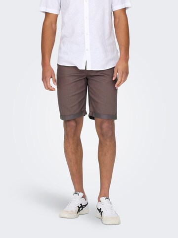 Only & Sons Regular Shorts 'PLY' in Lila