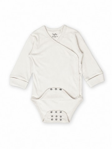 BergBiber Romper/Bodysuit 'Wickel Body Niko (mitwachsend)' in White: front