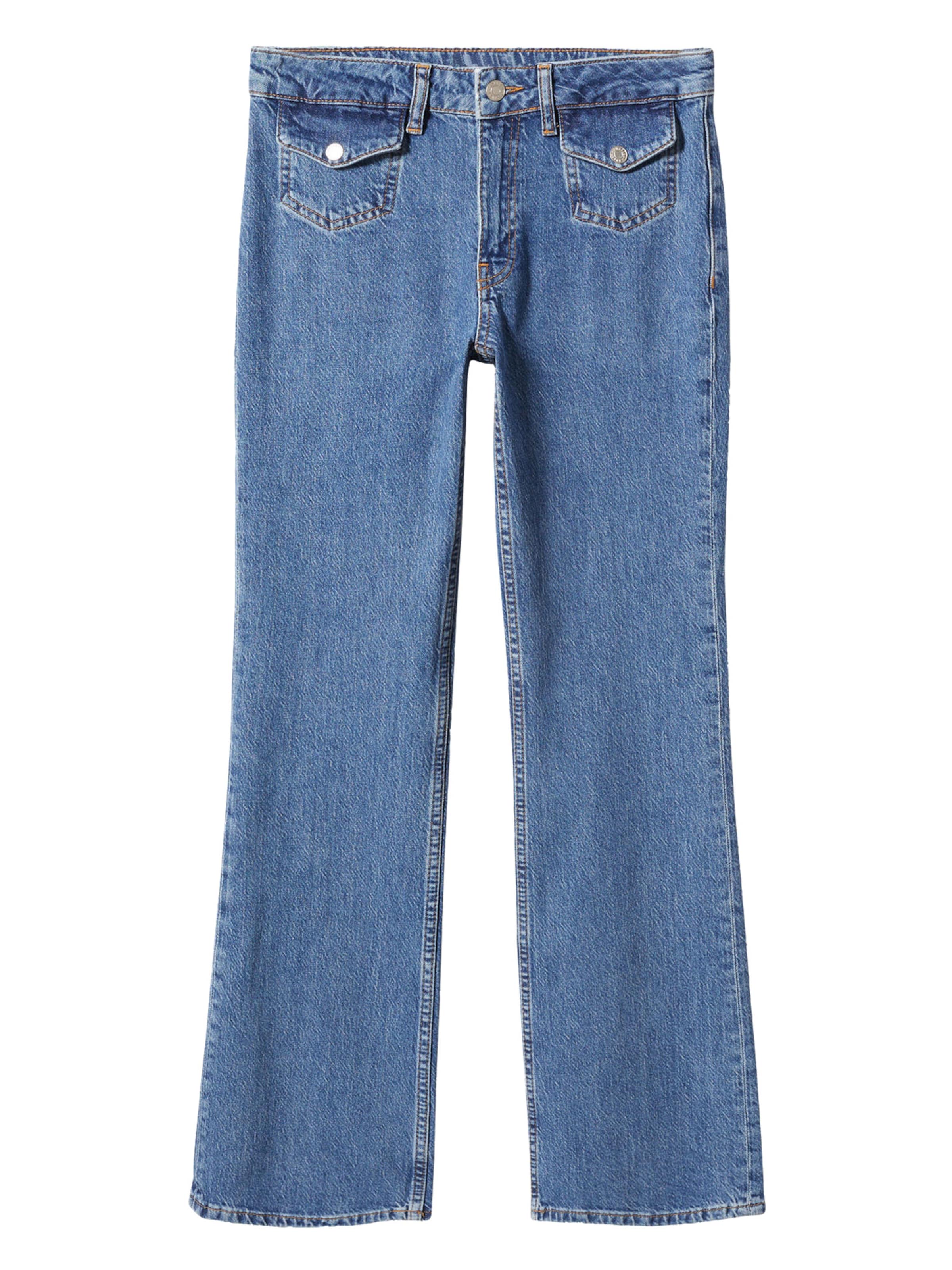 MANGO Flared Jeans 'Carmela' in Blauw: voorkant