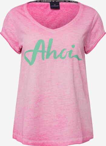 T-shirt LAURASØN en rose : devant