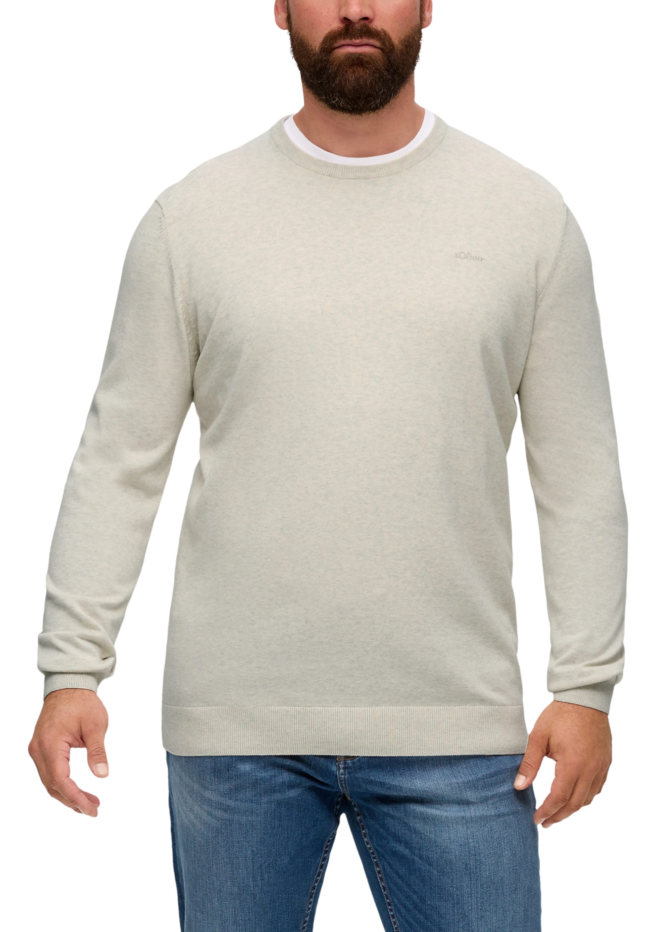 s.Oliver Men Big Sizes Свитер в Бежевый