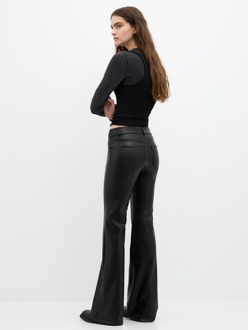 Pull&Bear Flared Trousers in Black