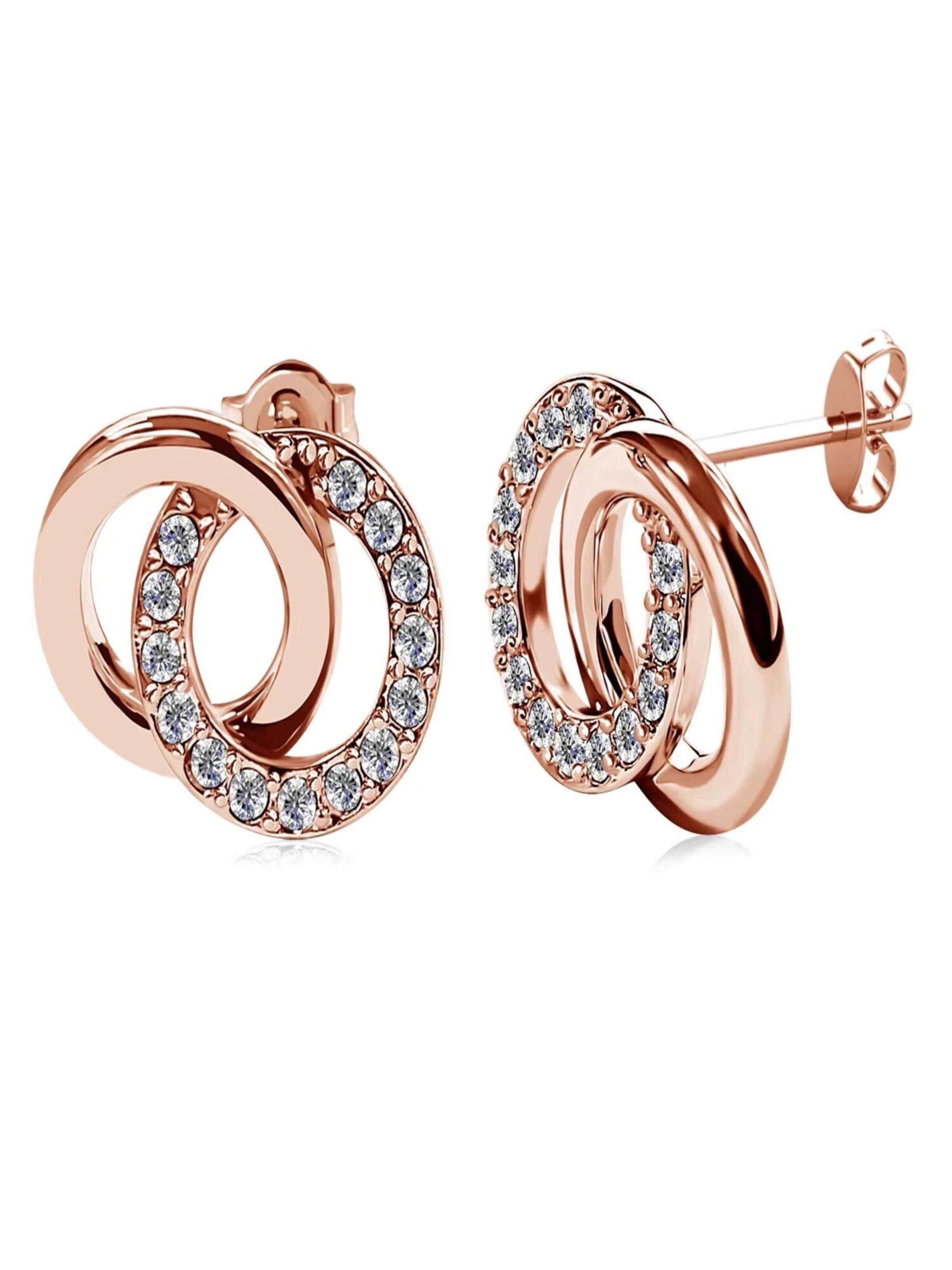 ROUGEMONT Jewellery Earrings 'Funkelnde Ohrstecker Capri' in Gold: front