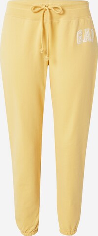 Effilé Pantalon GAP en jaune : devant