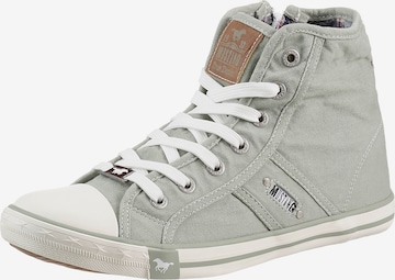 Sneaker alta di MUSTANG in verde: frontale