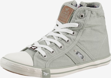 MUSTANG Sneaker high i grøn: forside