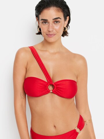 LSCN by LASCANA - Bandeau Top de bikini 'Baila' en rojo: frente