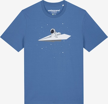 T-Shirt Watapparel en bleu : devant