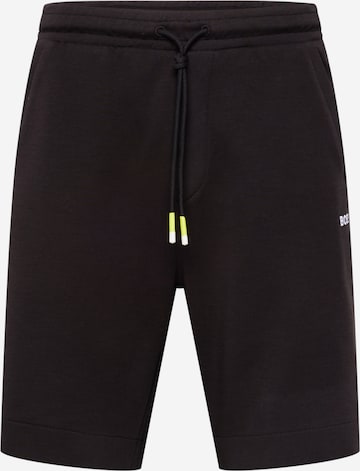 BOSS Green Trousers 'Headlo 1' in Black: front