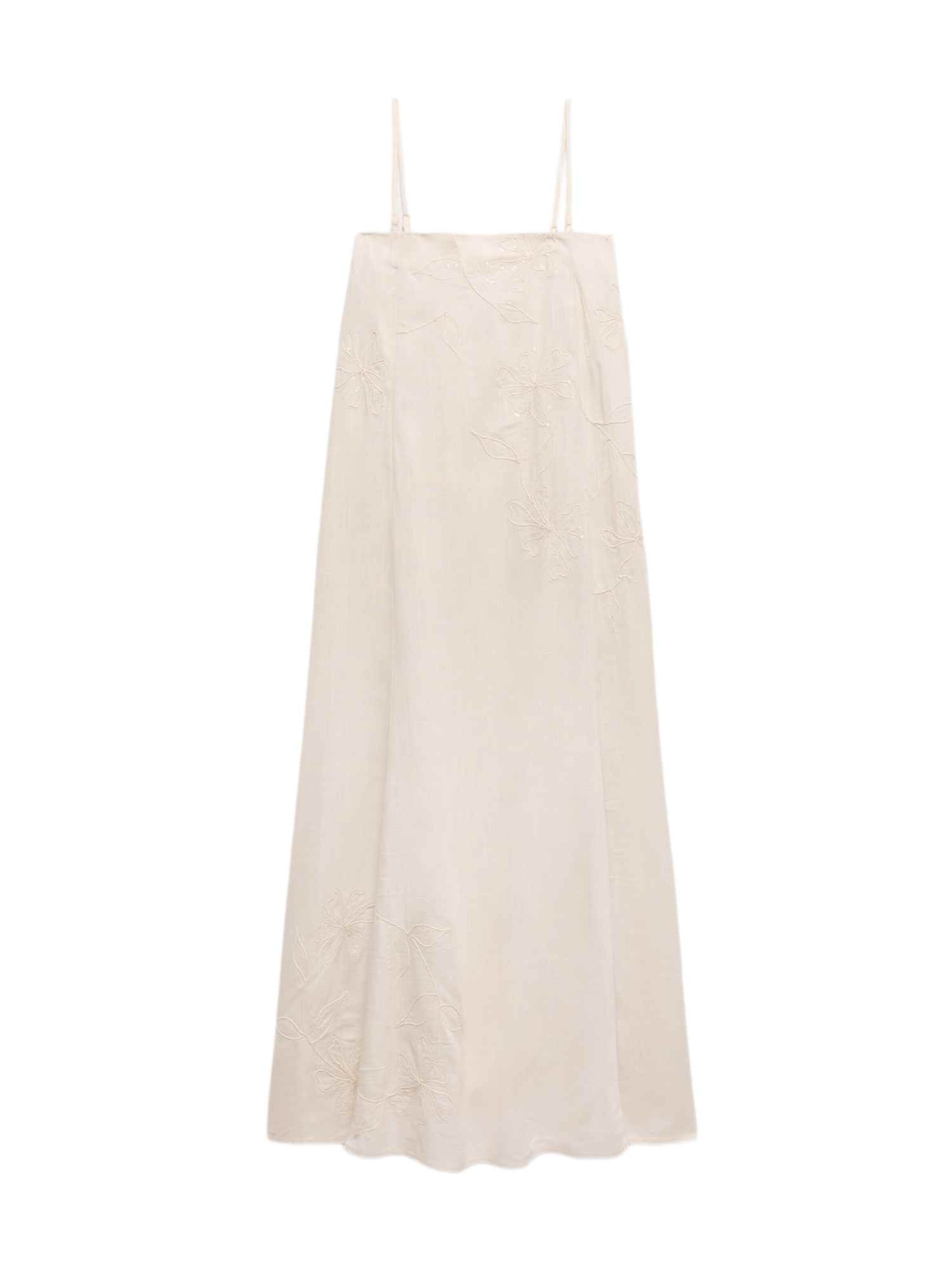 Marks & Spencer Dress in Beige: front