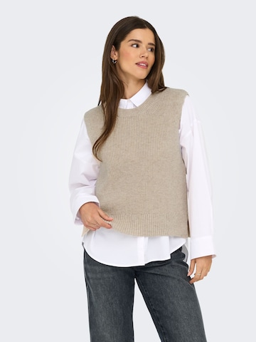 Pull-over 'ONLParis' ONLY en beige : devant