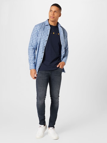 !Solid Shirt 'Dain' in Blauw