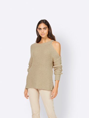 Pull-over heine en beige : devant