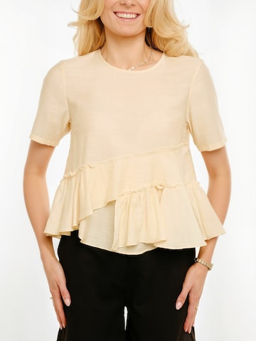 Liberte Essentiel - Top ' FIE ' en blanco