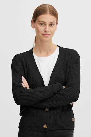 Oxmo Knit Cardigan 'Norene' in Black: front