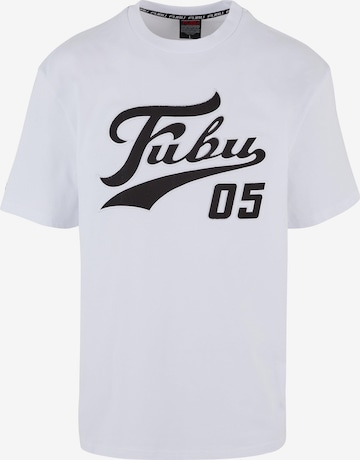 FUBU Shirt 'FM242-004-1 Varsity' in Wit: voorkant