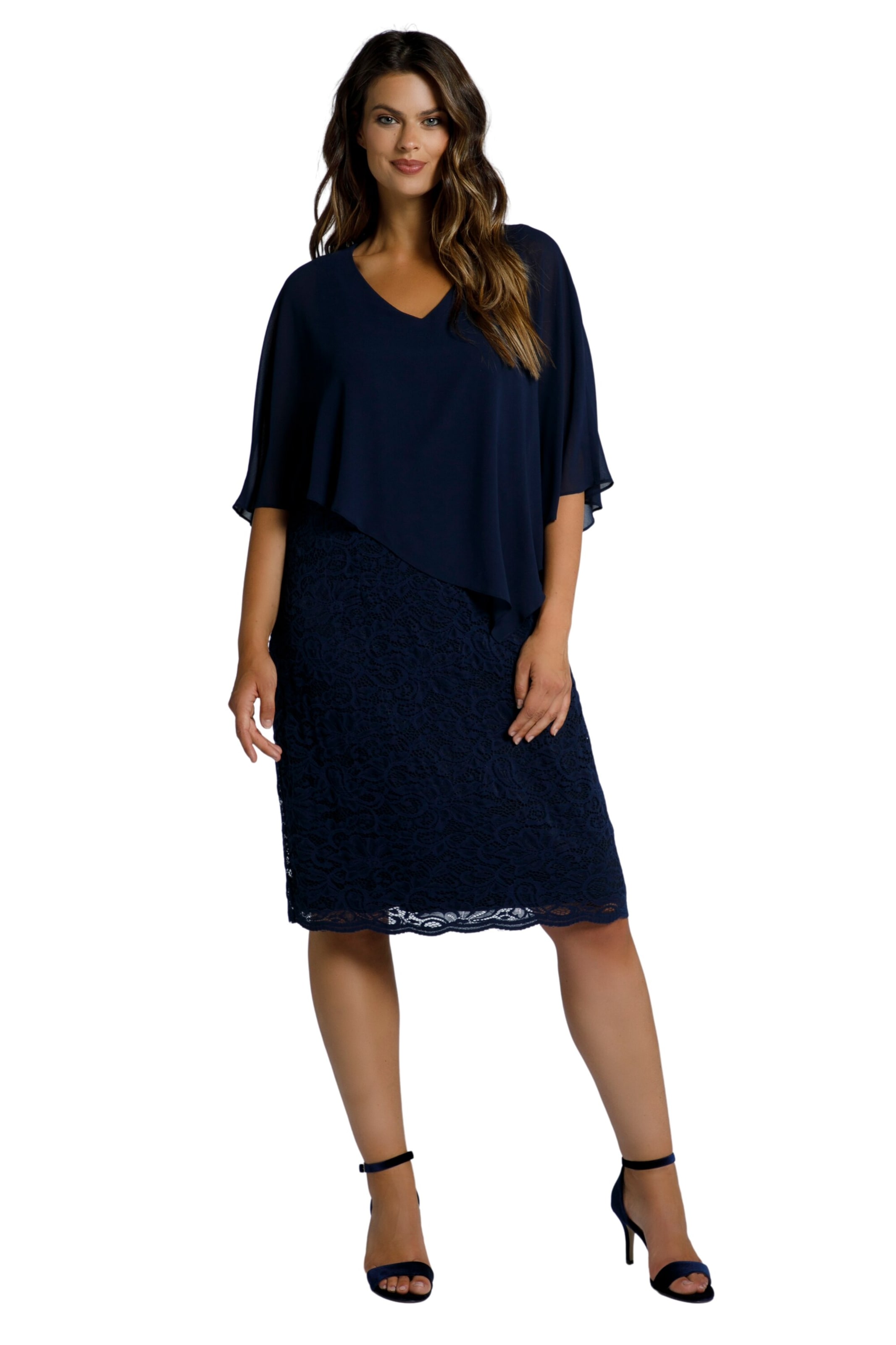 Ulla Popken Koktélruhák - kék: elől