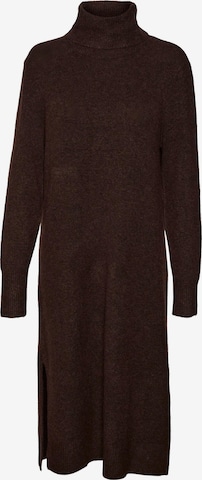 VERO MODA Knitted dress 'New Wind' in Brown: front