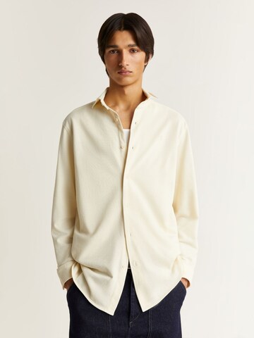 Scalpers Regular Fit Skjorte 'New Honeycomb' i beige: forside