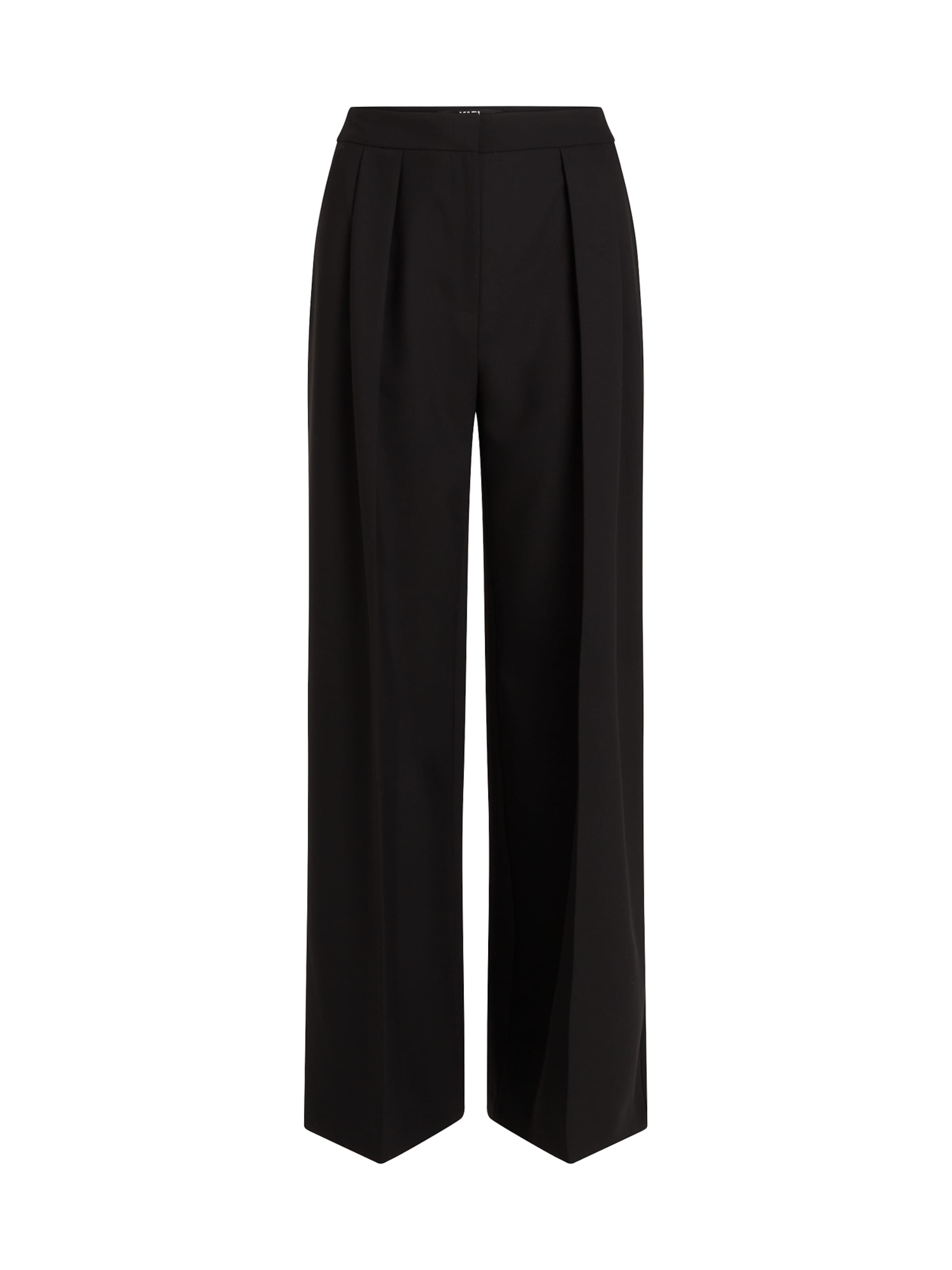 Karl Lagerfeld Wide leg Pleat-front trousers in Black: front