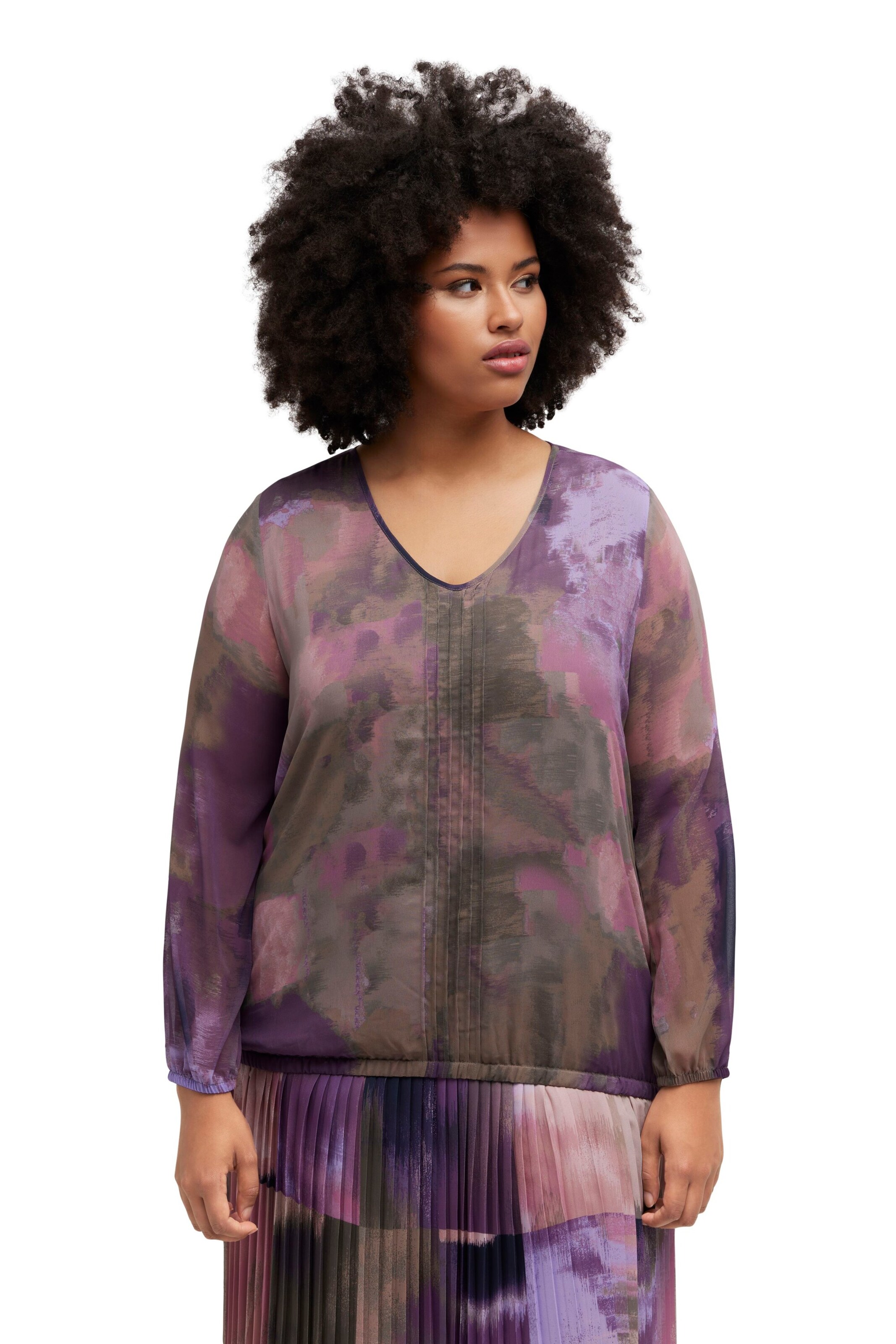 Ulla Popken Bluse in Grün: Vorderseite