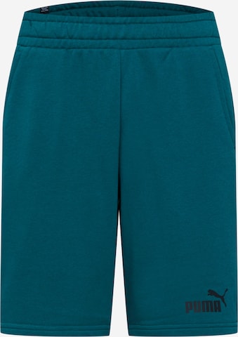 Pantaloni sport de la PUMA pe verde: față