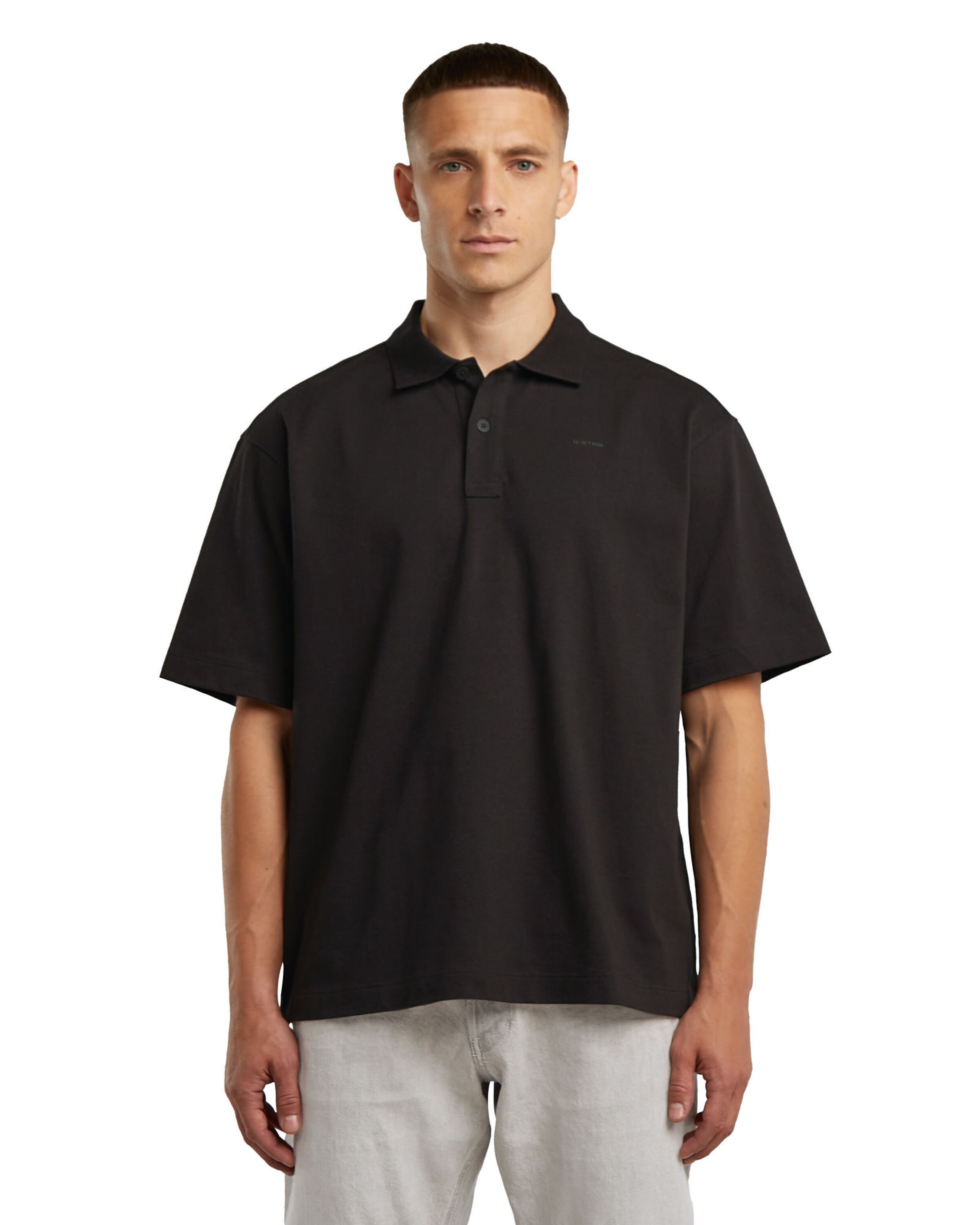G-STAR Poloshirt - 'Loose Polo' in Schwarz: Vorderseite