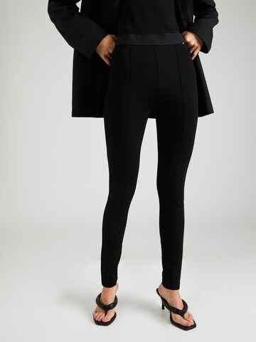 BOSS Skinny Leggings i svart: framsida