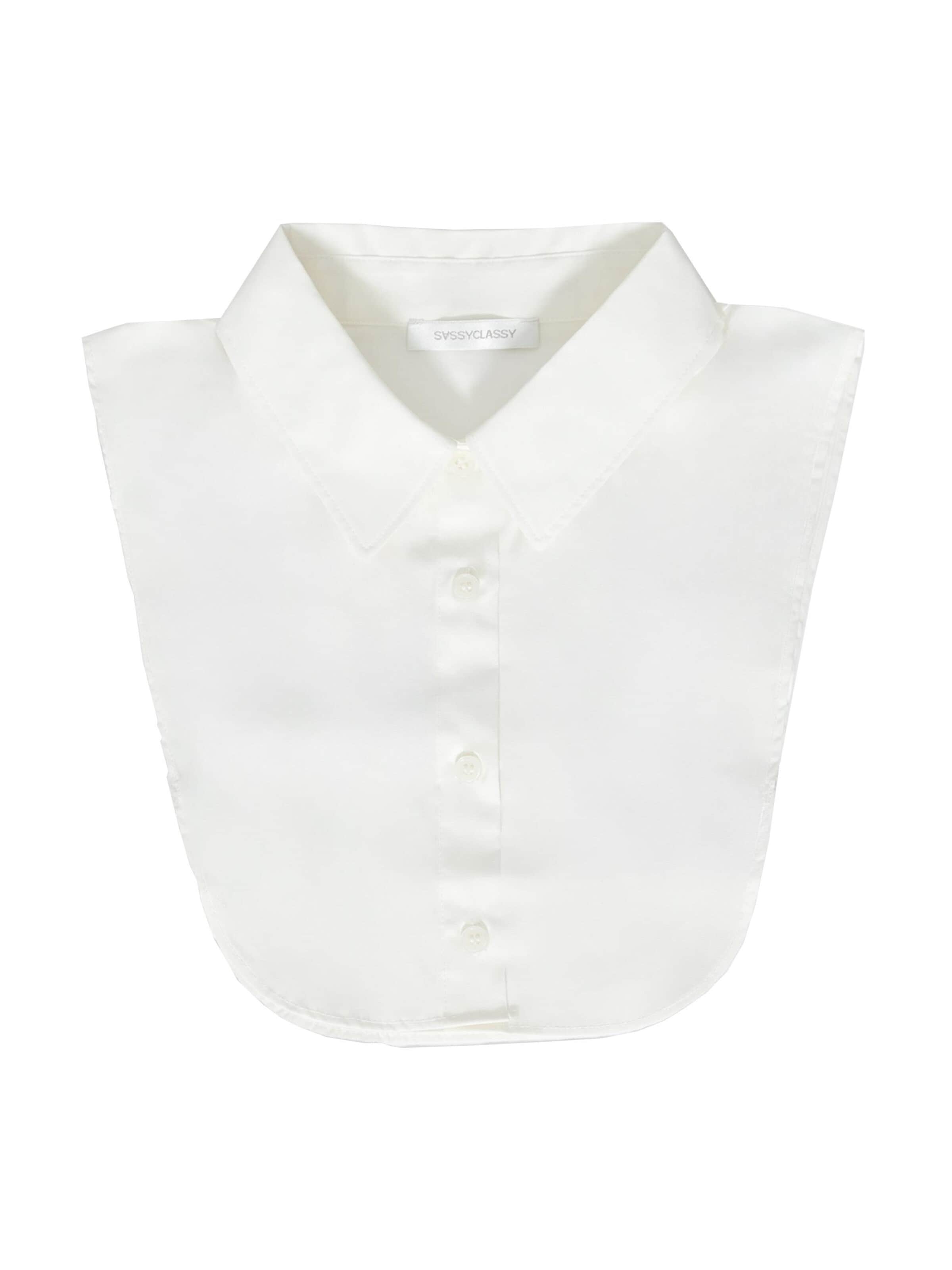 SASSYCLASSY Collar in White: front