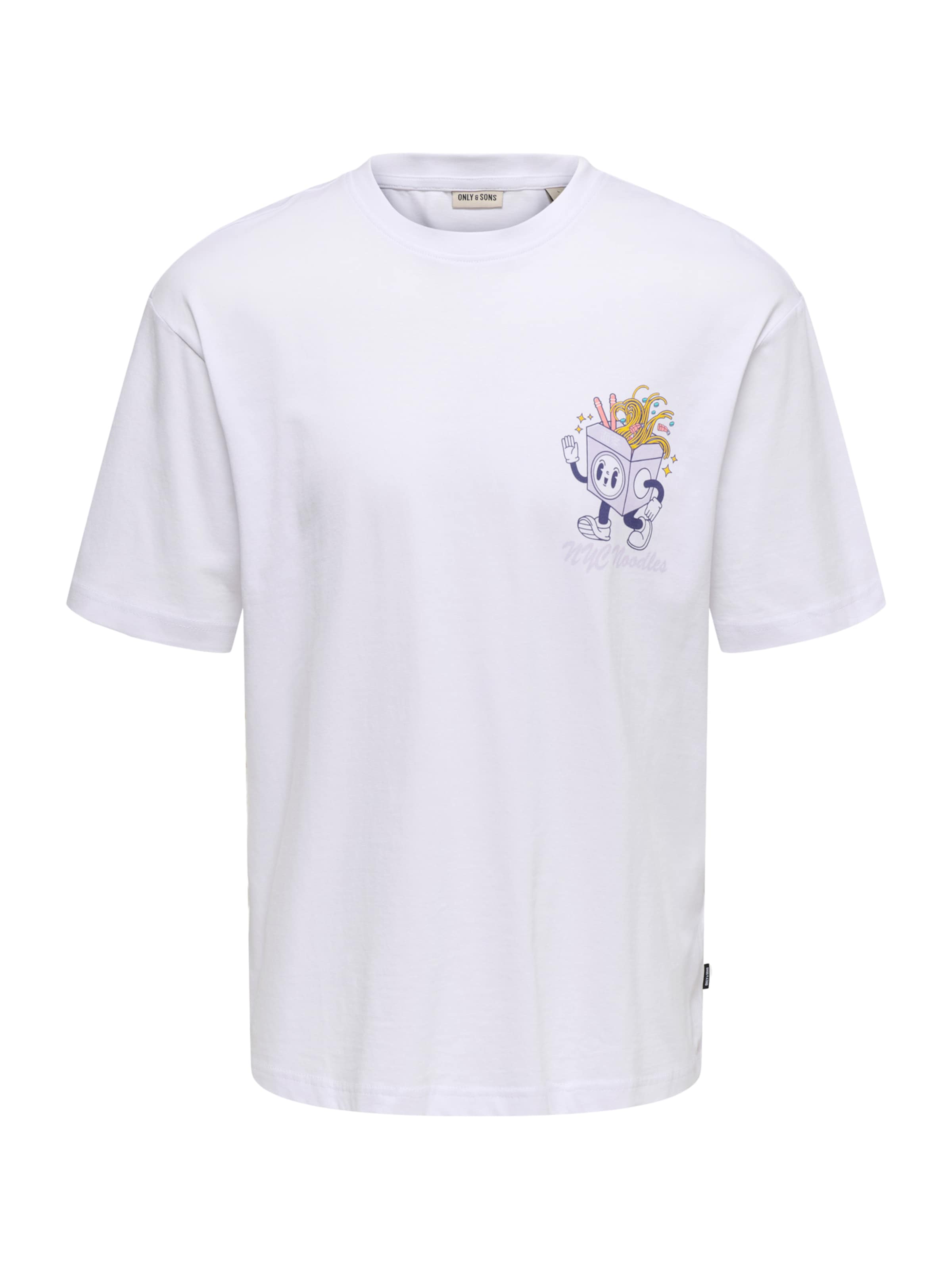 Only & Sons Футболка 'ONSFRANK' в Белый: спереди