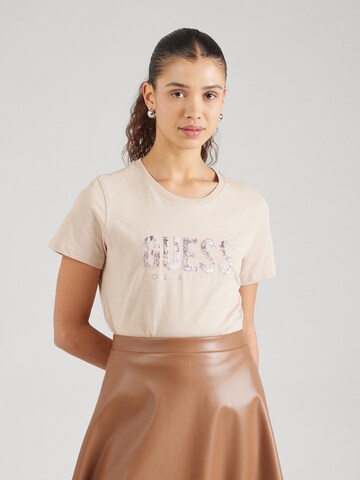 GUESS - Camiseta 'Python' en beige: frente