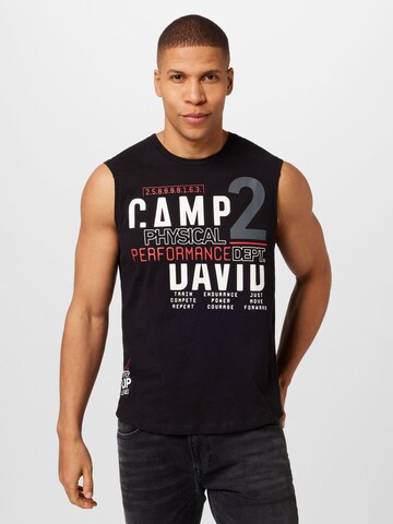 CAMP DAVID Shirt in Black: front