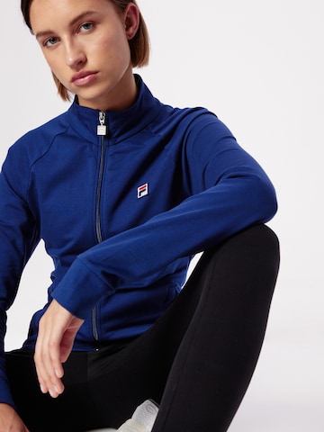 Bluză cu fermoar sport 'Benidorm' de la FILA pe albastru
