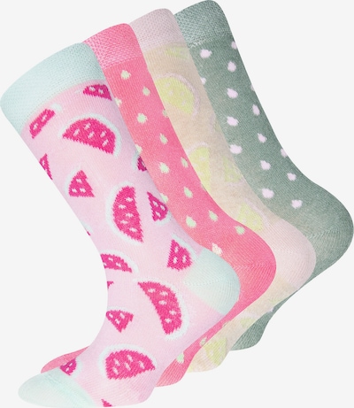 EWERS Socks in Beige / Yellow / mottled green / Purple / Pink / White, Item view