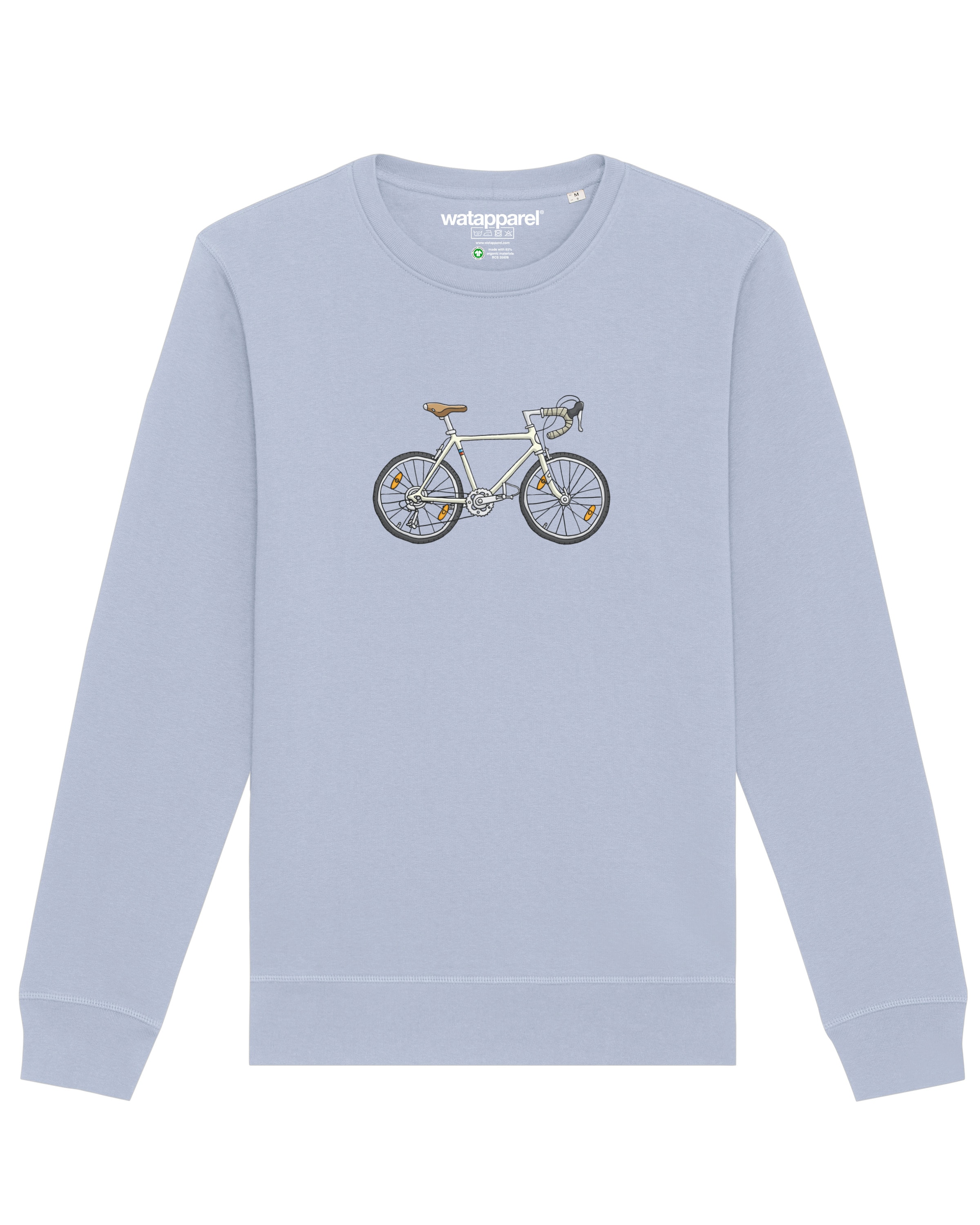 Watapparel Sweatshirt ' Doodle Bike ' in Blauw: voorkant