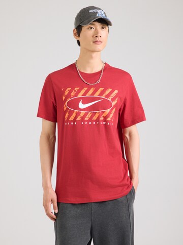 Nike Sportswear Majica | rdeča barva: sprednja stran