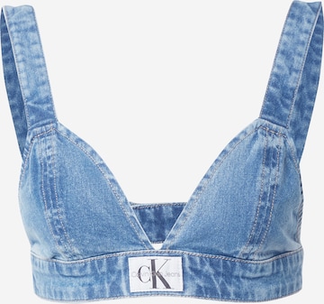 Calvin Klein Jeans Triangle Bra in Blue: front