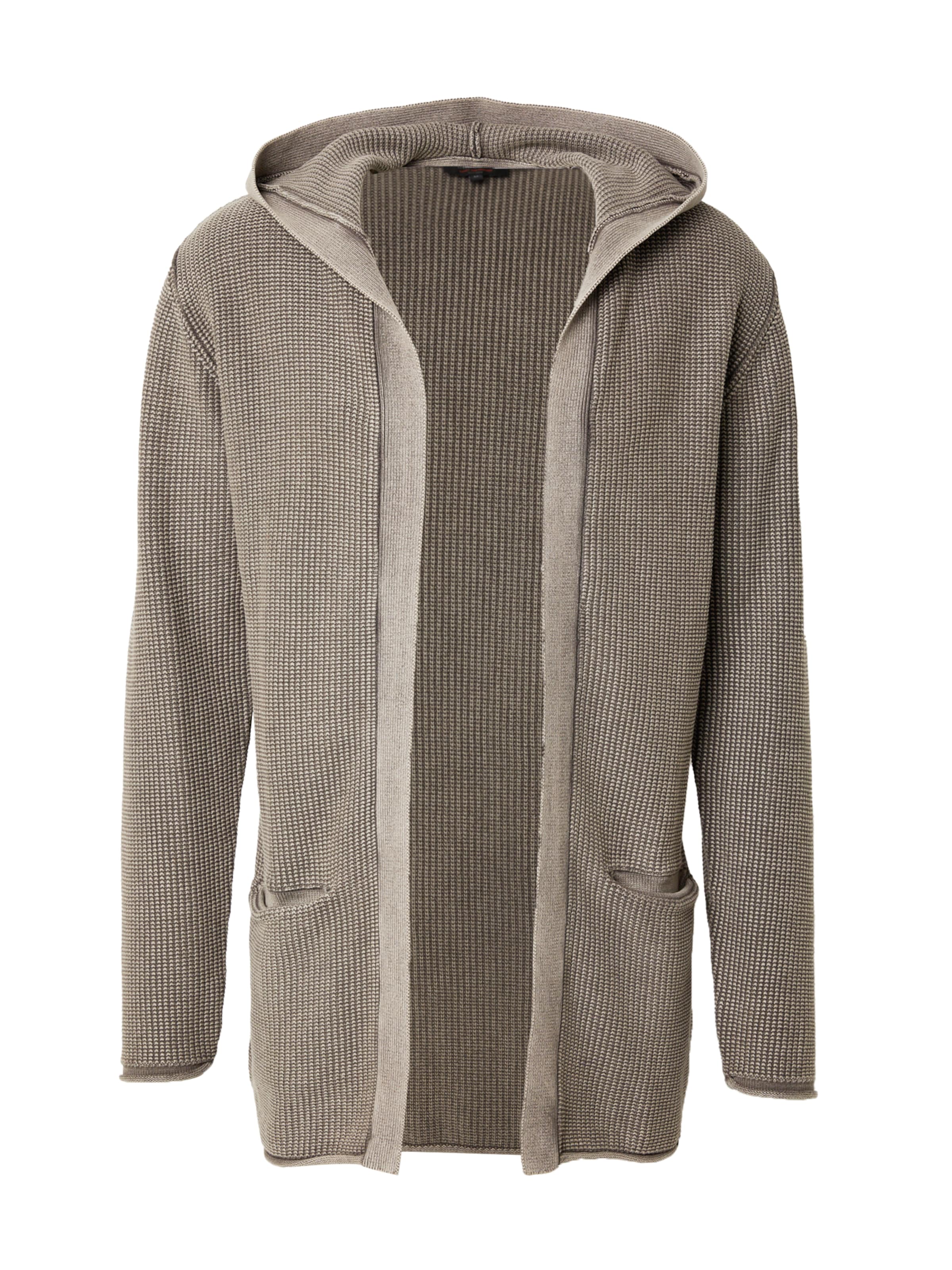 INDICODE JEANS Knit Cardigan 'Graham' in Grey: front