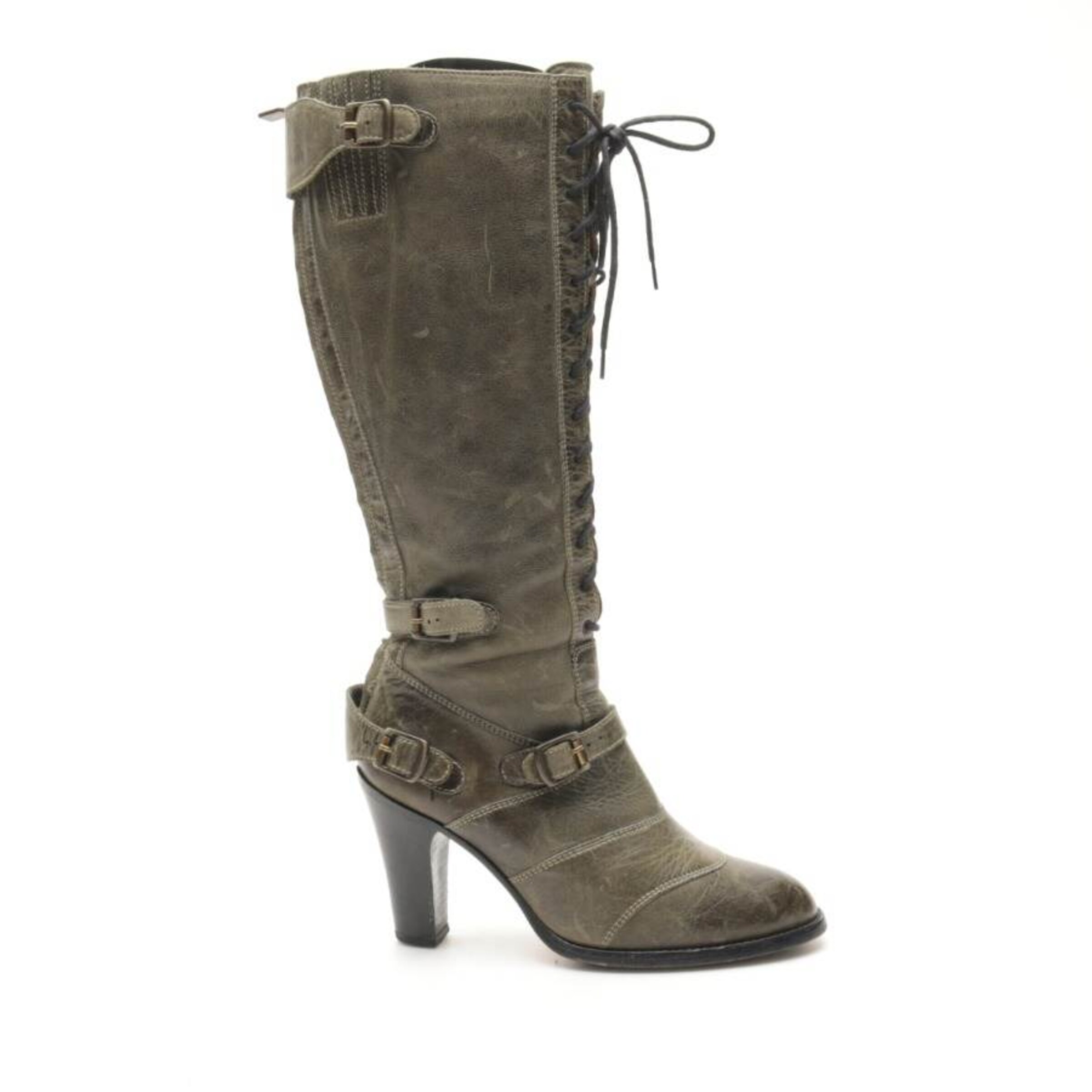 Belstaff Dress Boots in 37 in Green: front