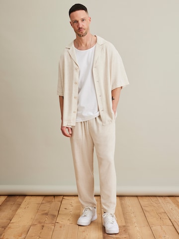 DAN FOX APPAREL Tapered Pants 'John' in Beige